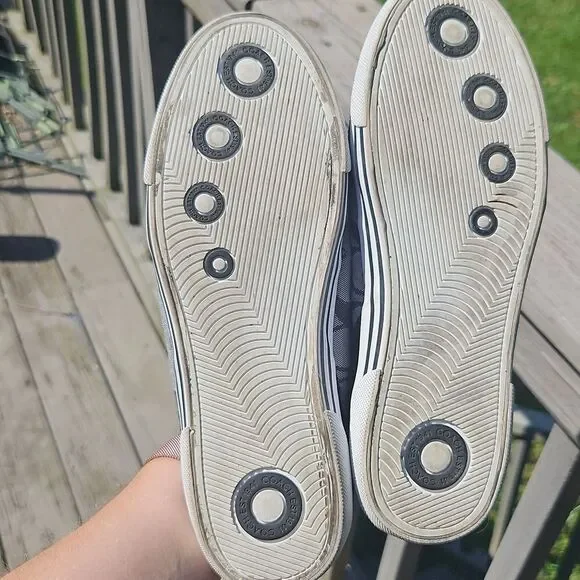 Coach Priya Hook-and-Loop Sneakers Monogram Black Gray Size 8 - Picture 6 of 6